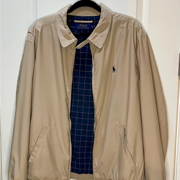 Polo by Ralph Lauren Tan Lightweight Windbreaker Jacket Bi-Swing Size XL - Picture 6 of 9